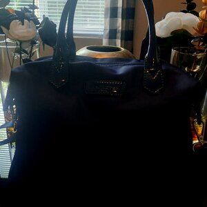 LANCASTER navy blue nylon tote